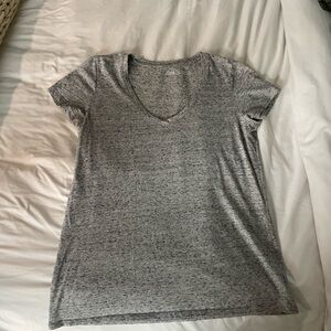 Gray Women's V-Neck Top